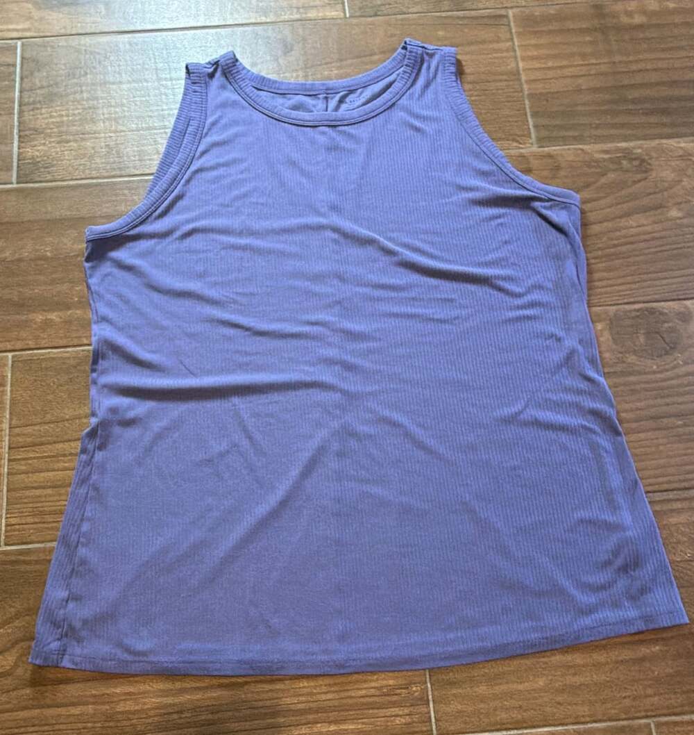 Lane Bryant Sleeveless High Neck Ribbed Tank Top Size 22/24 Purple